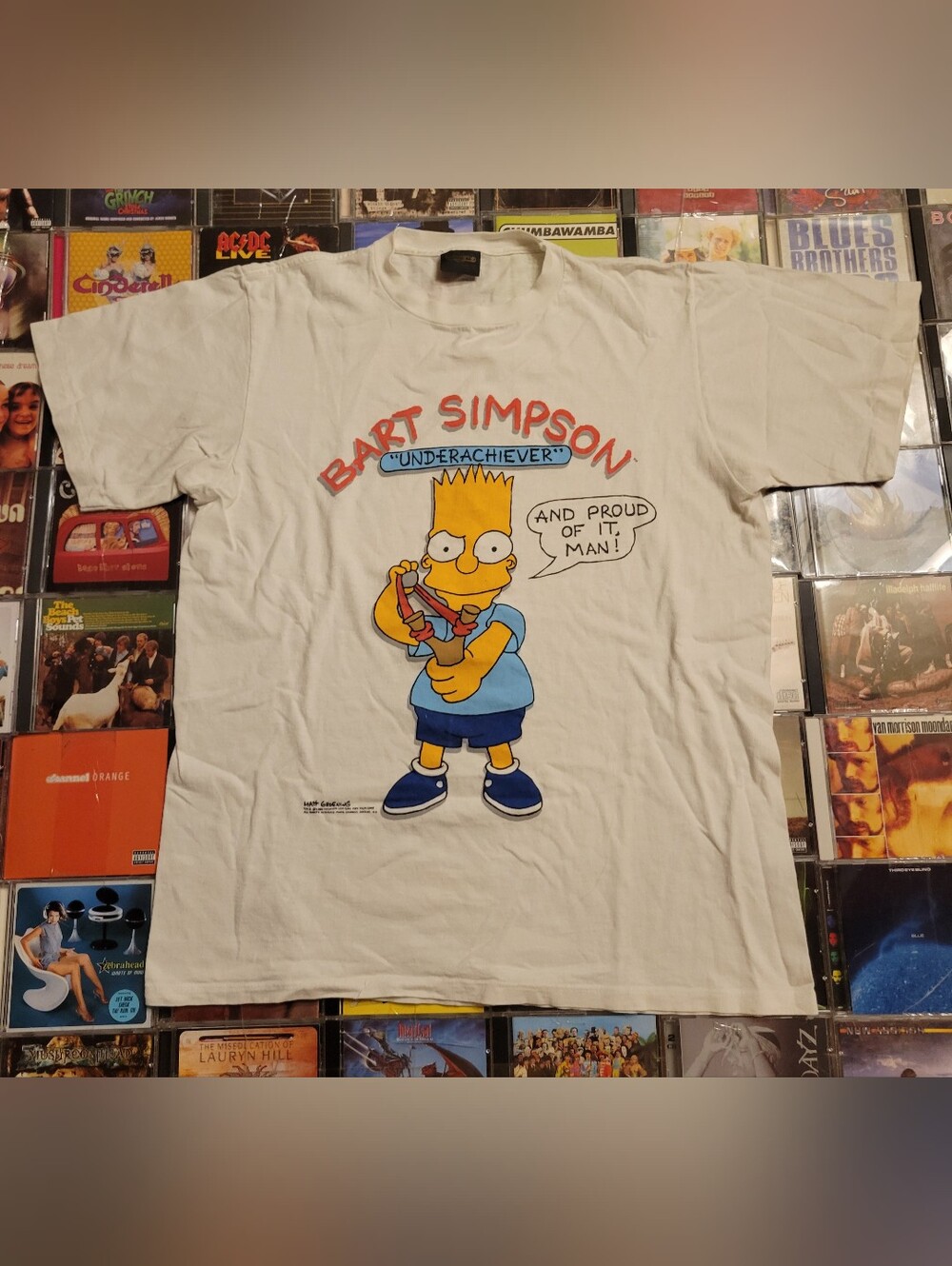1998 Bart Simpson Changes White Graphic T-Shirt